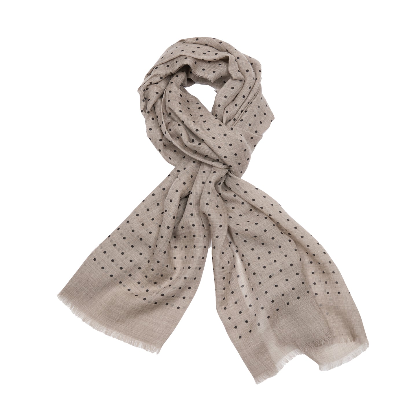 Begg & Co Wispy Hanover Cashmere Scarf in Dark Natural