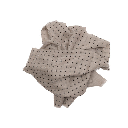 Begg & Co Wispy Hanover Cashmere Scarf in Dark Natural