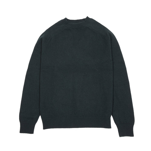 Begg & Co Shadow Crew Cashmere Sweater in Green