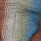 Begg & Co Washed Staffa Arizona Cashmere / Silk Scarf in Dark Teal Rust