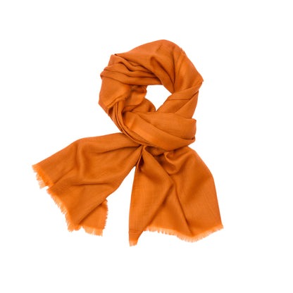 Begg & Co Wispy Cashmere Scarf in Burnt Orange