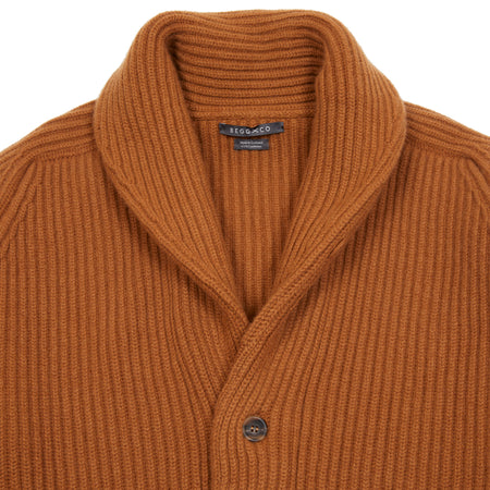 Begg & Co Yacht Cashmere Cardigan in Vicuna