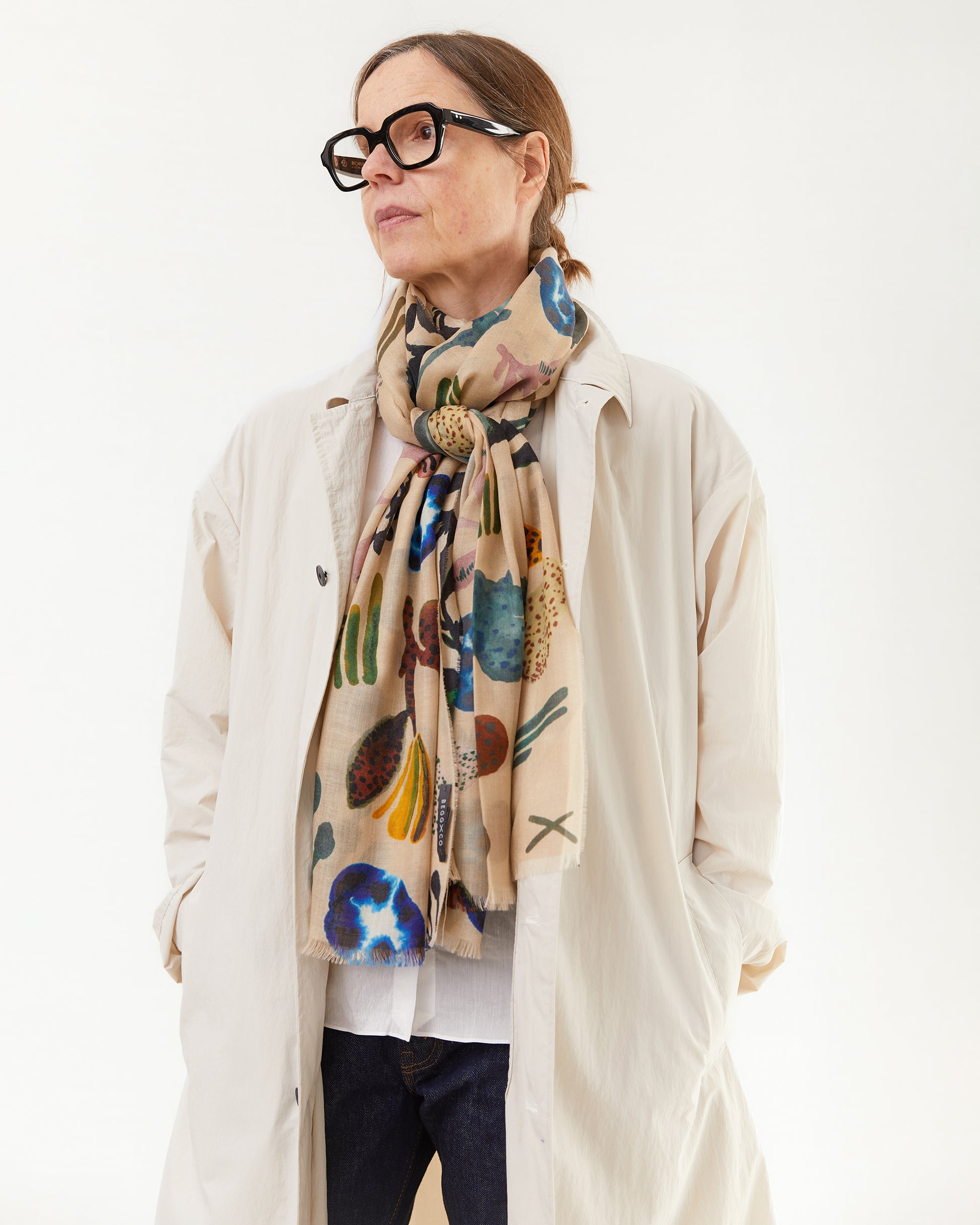 Begg & Co Wispy Cecile Cashmere Stole in Natural Pink