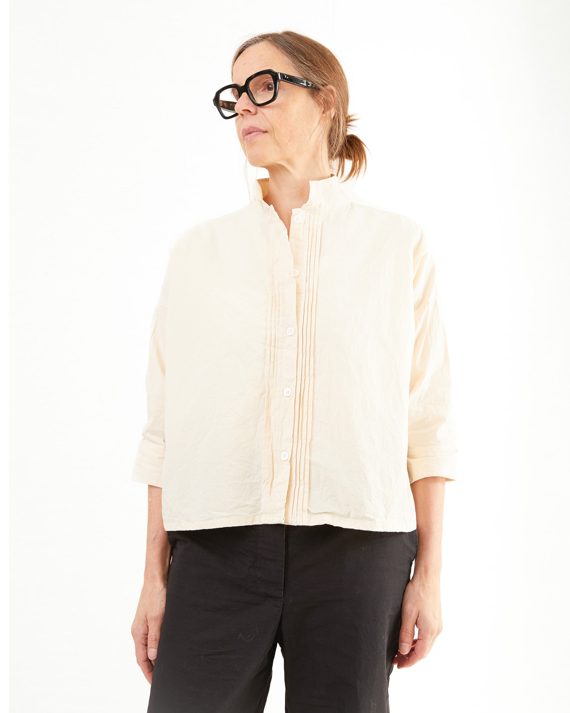 Bergfabel Women's Claudia Long Shirt in Off White