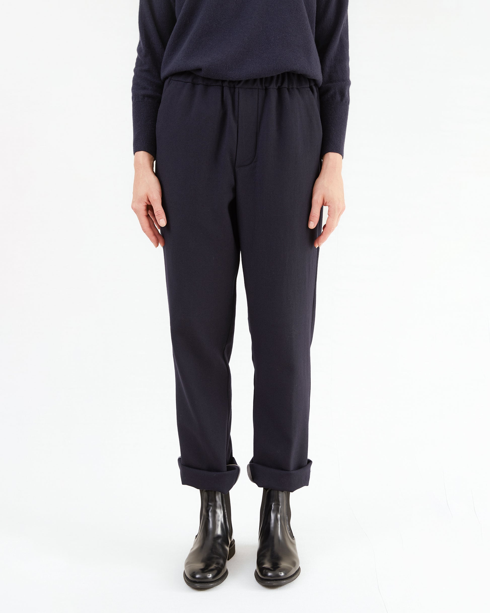 Bergfabel Women's Wool Easy Pants in Navy