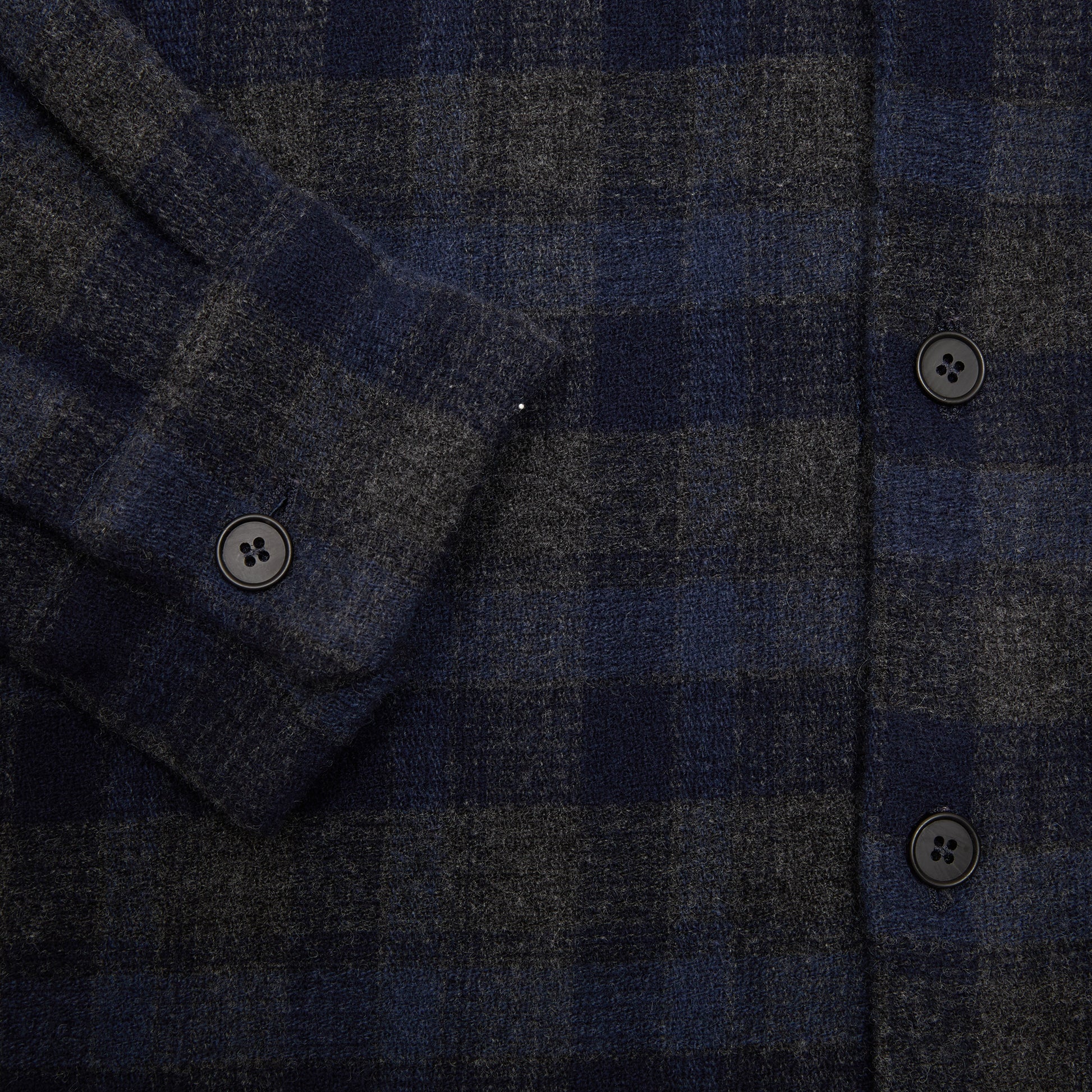 Bergfabel Wool-Cashmere Farmer Shirt in Carbon Check