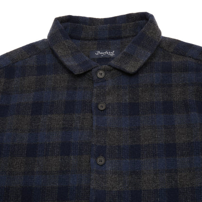 Bergfabel Wool-Cashmere Farmer Shirt in Carbon Check