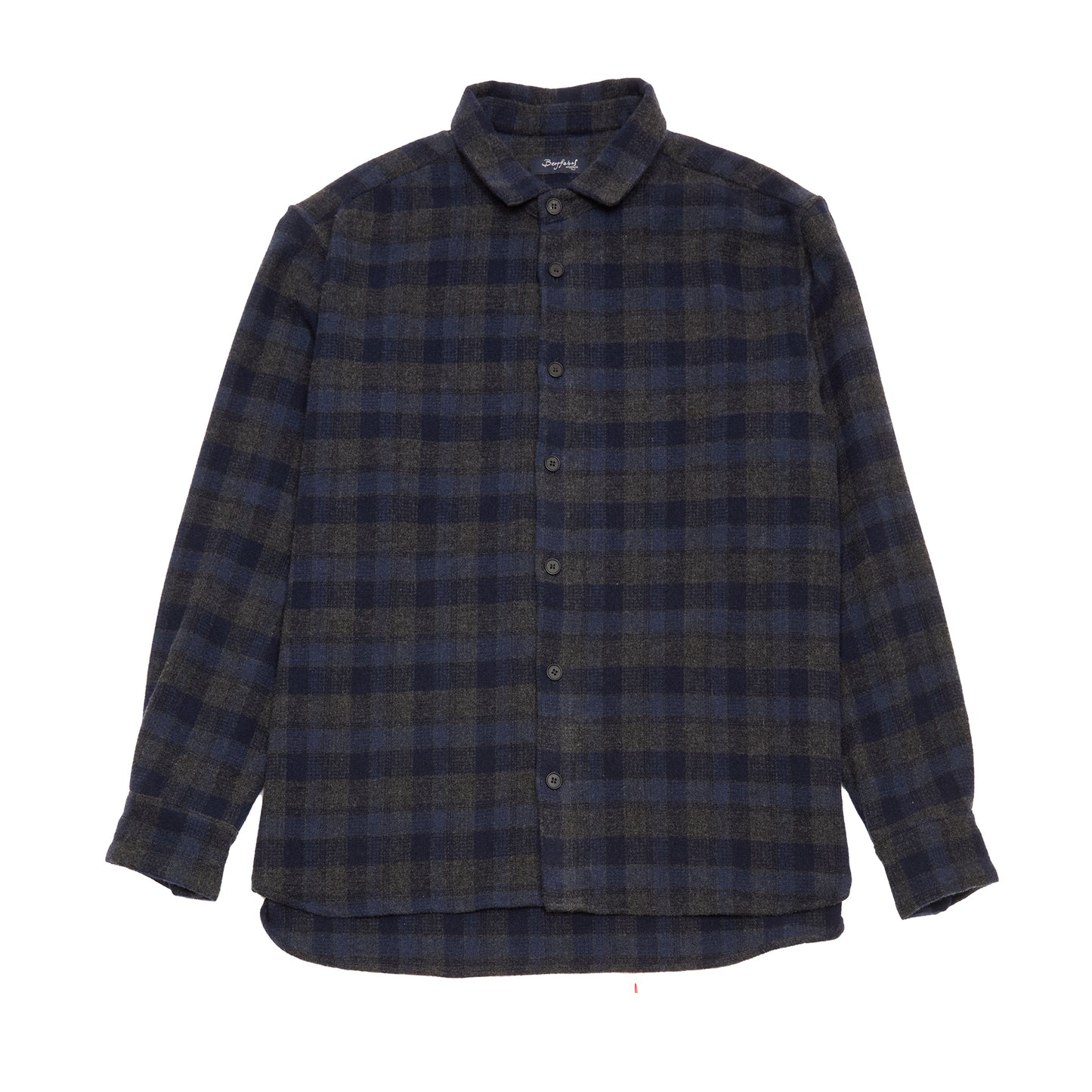 Bergfabel Wool-Cashmere Farmer Shirt in Carbon Check