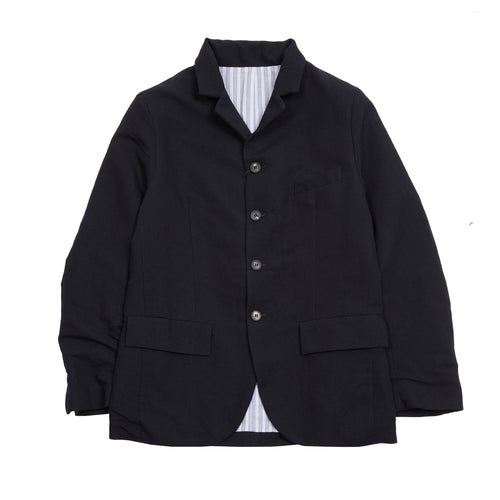Bergfabel Farmer Linen/Wool Jacket in Black Navy