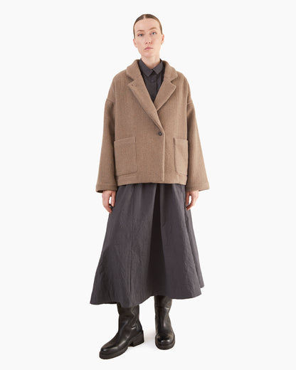 Bergfabel Women's Cashmere Luna Jacket in Taupe