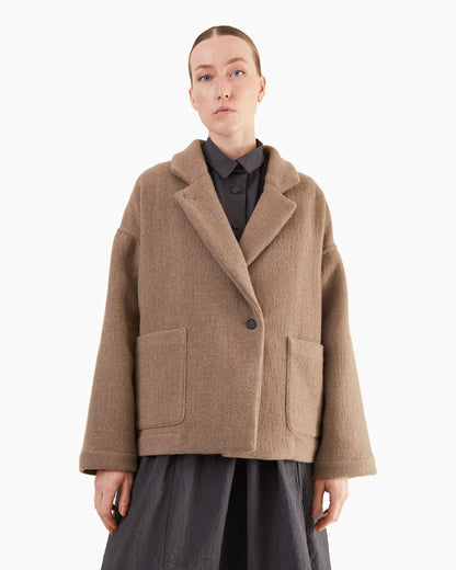 Bergfabel Women's Cashmere Luna Jacket in Taupe