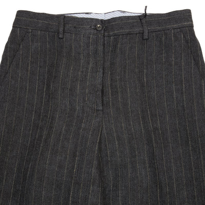 Bergfabel Women's Maria Linen Pant in Grey Stripe 2