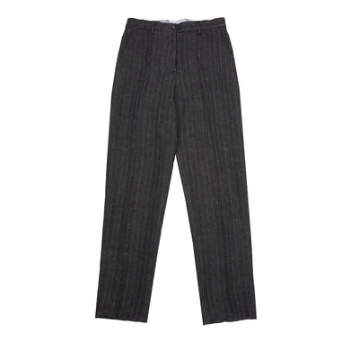 Bergfabel Women's Maria Linen Pant in Grey Stripe 1