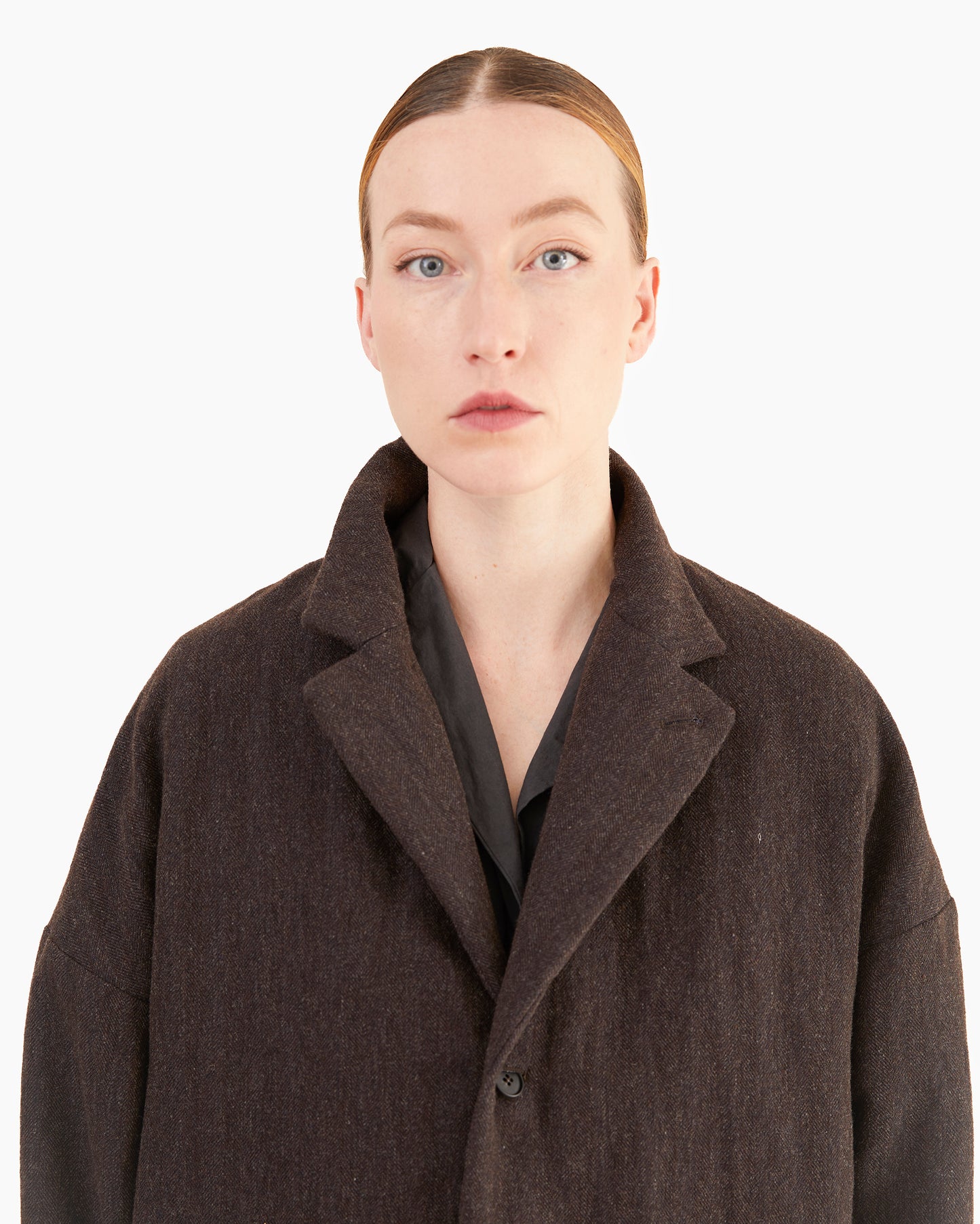 Bergfabel Women's Millie Coat in Rust Brown-Navy