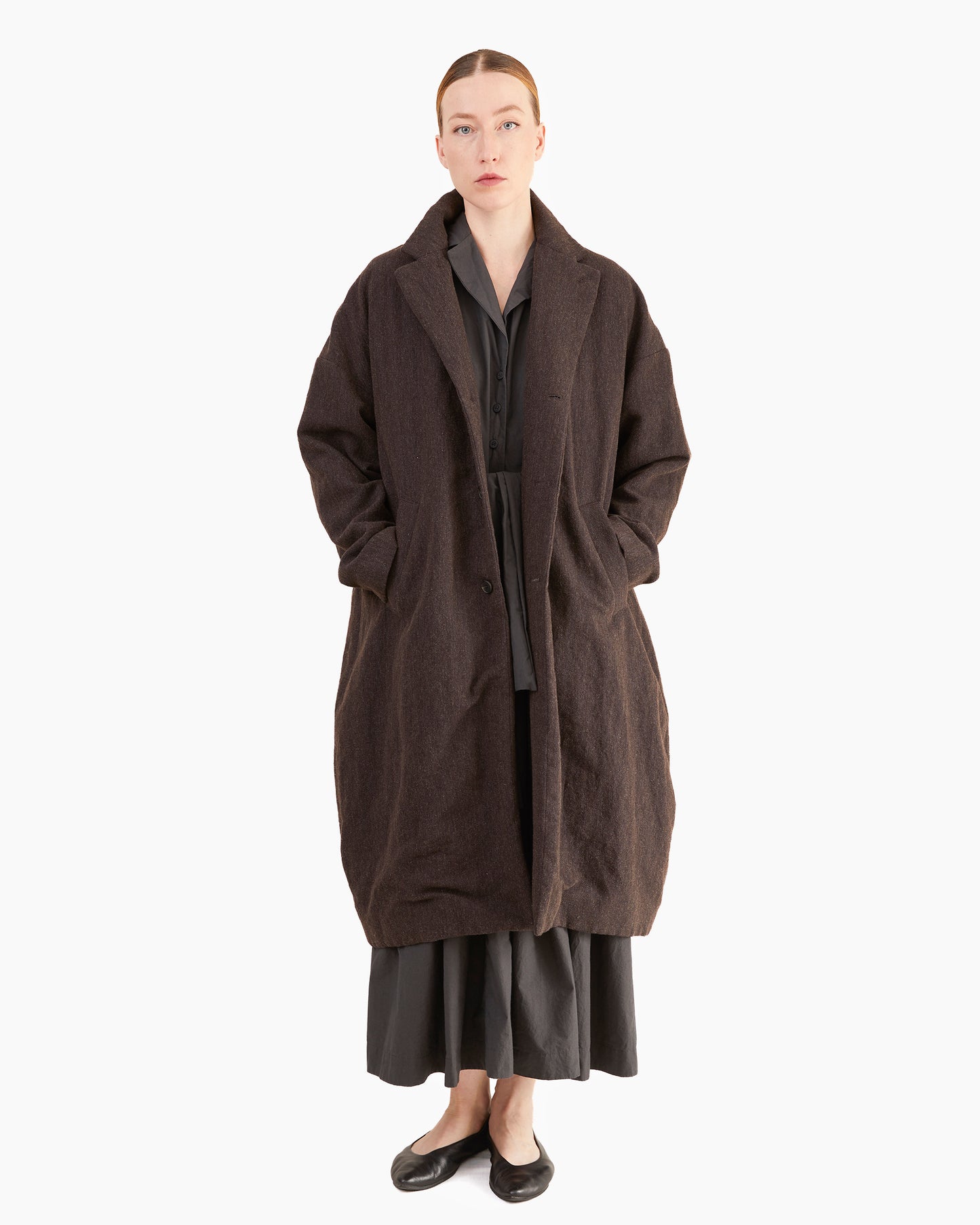 Bergfabel Women's Millie Coat in Rust Brown-Navy