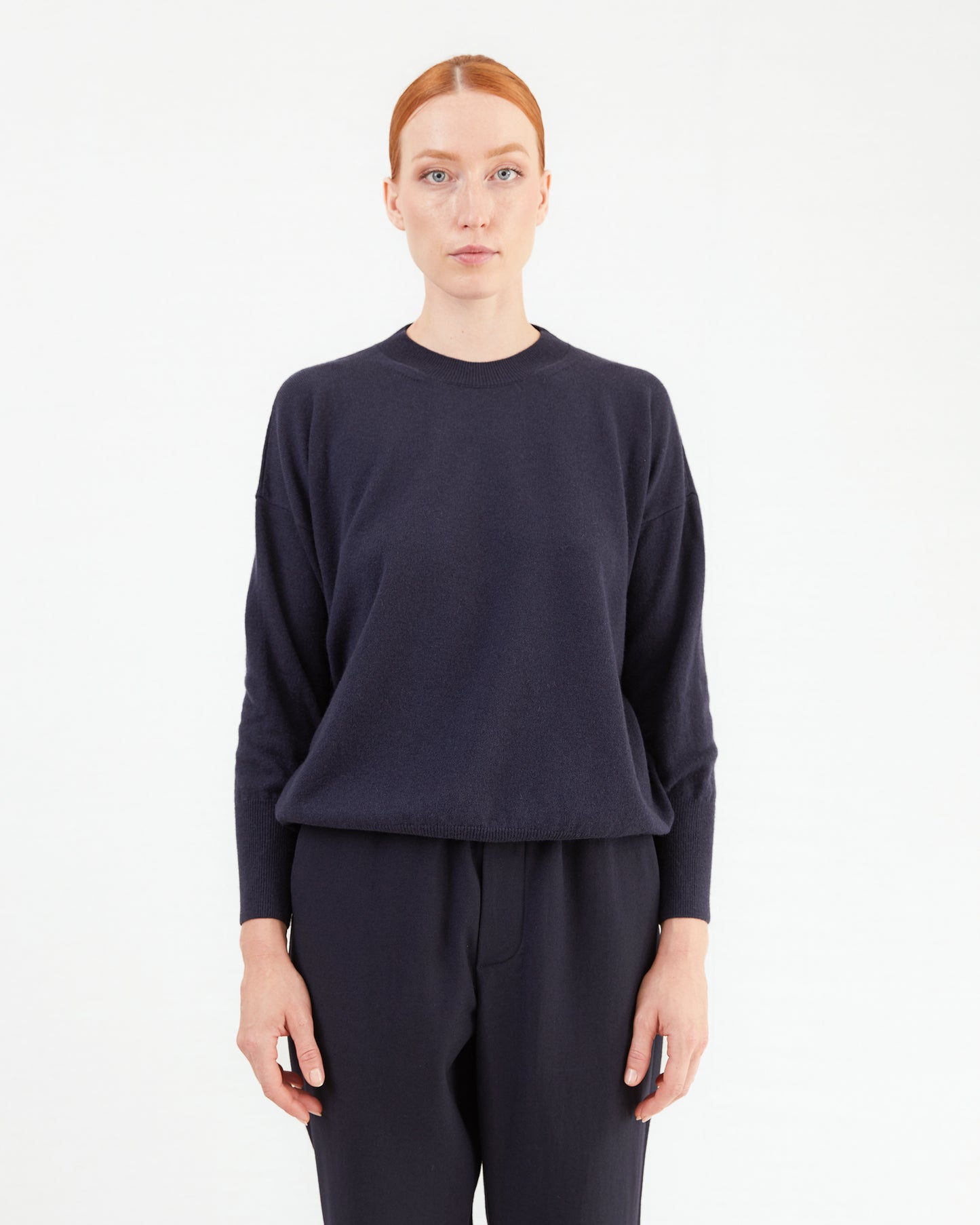 Bergfabel Women's Light Cashmere Pulli Jumper in Navy