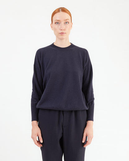 Bergfabel Women's Light Cashmere Pulli Jumper in Navy
