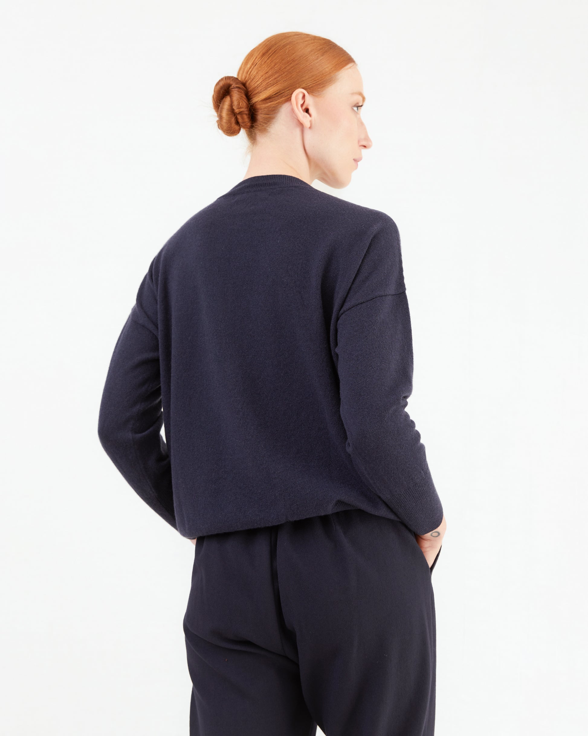 Bergfabel Women's Light Cashmere Pulli Jumper in Navy