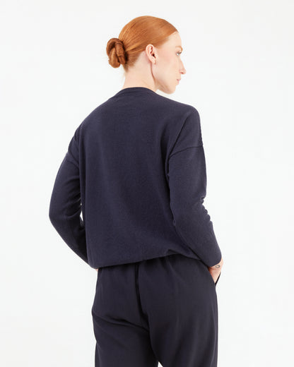 Bergfabel Women's Light Cashmere Pulli Jumper in Navy
