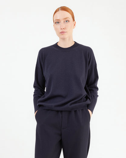 Bergfabel Women's Light Cashmere Pulli Jumper in Navy