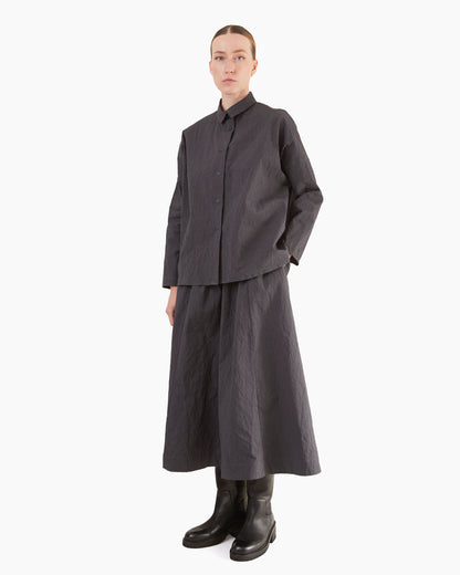 Bergfabel Women's Tina Shirt in Grey Stripe