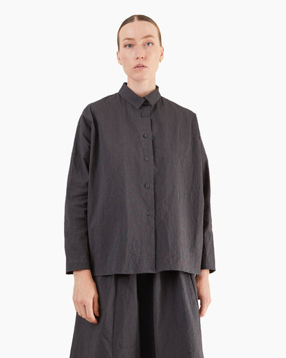 Bergfabel Women's Tina Shirt in Grey Stripe