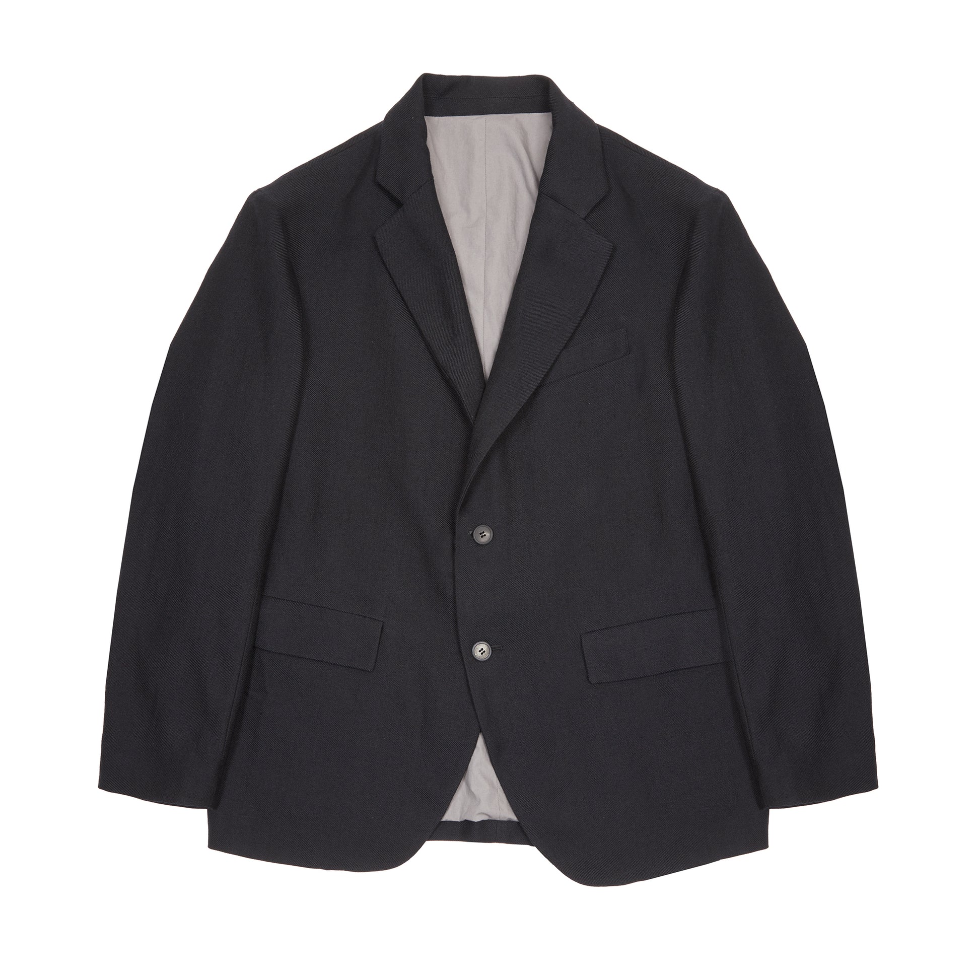 Bergfabel Wool Linen Tobi Jacket in Black Navy