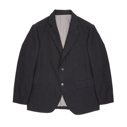 Bergfabel Wool Linen Tobi Jacket in Black Navy