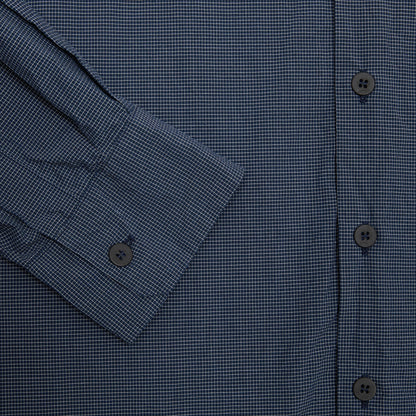Bergfabel Udo Shirt in Navy Microcheck