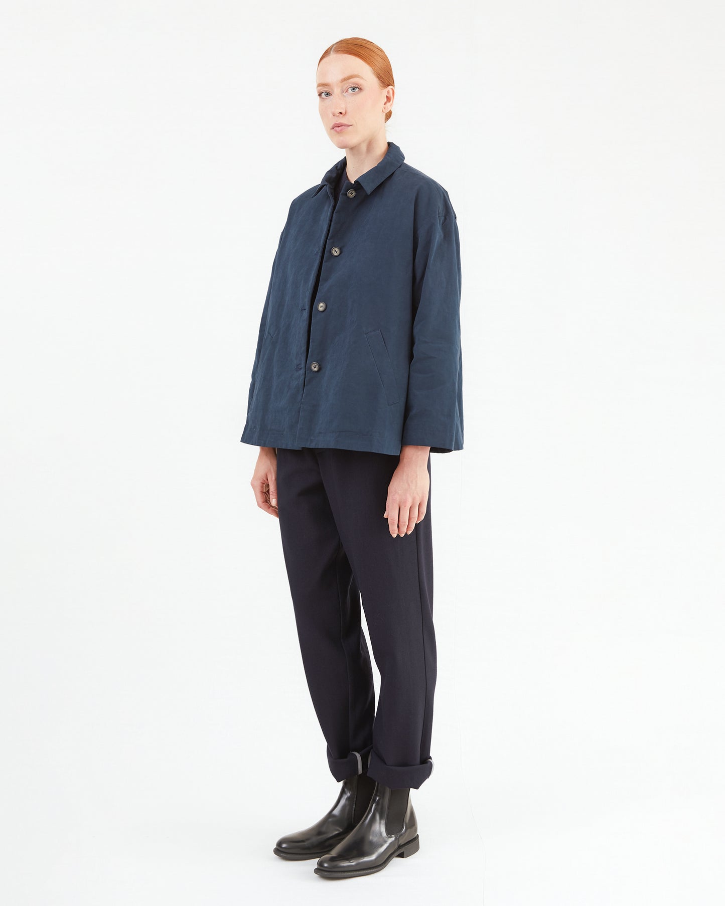 Bergfabel Women's Wool Easy Pants in Navy