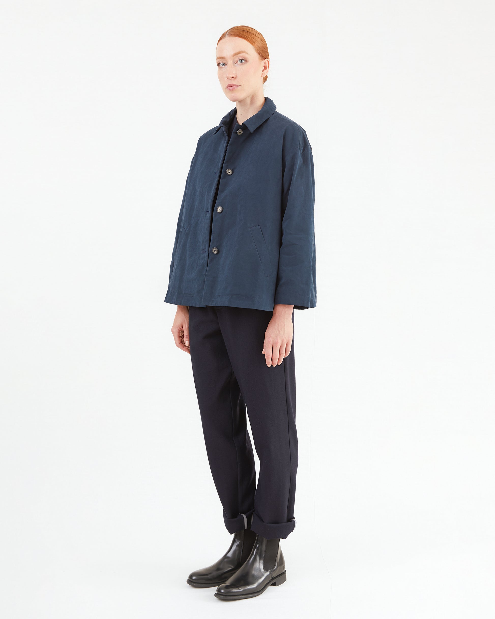 Bergfabel Women's Wool Easy Pants in Navy