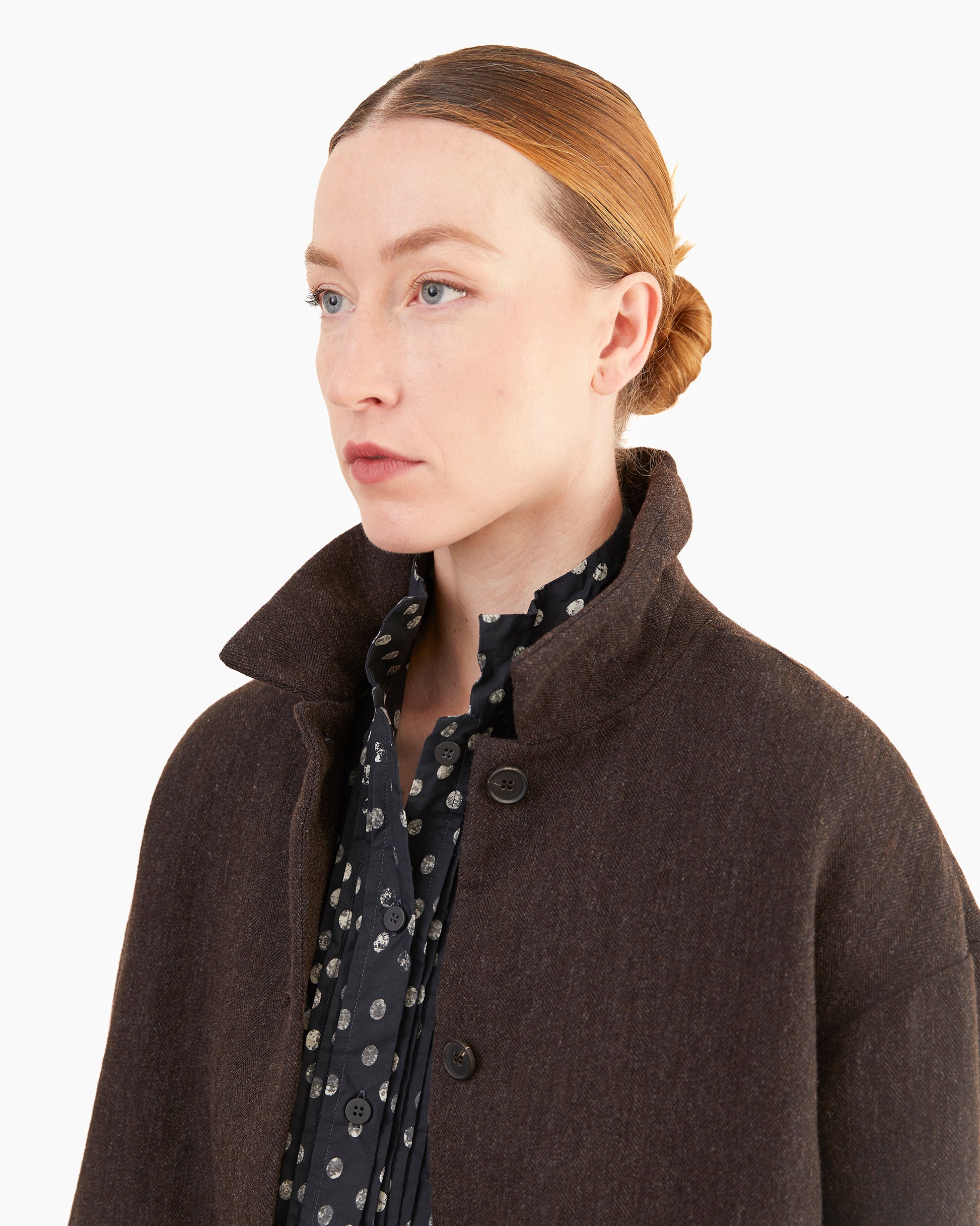 Bergfabel Women's Wool-Linen Uli Jacket in Brown-Navy