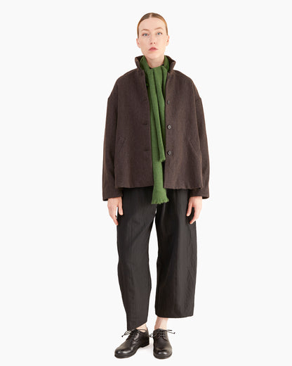 Bergfabel Women's Wool-Linen Uli Jacket in Brown-Navy