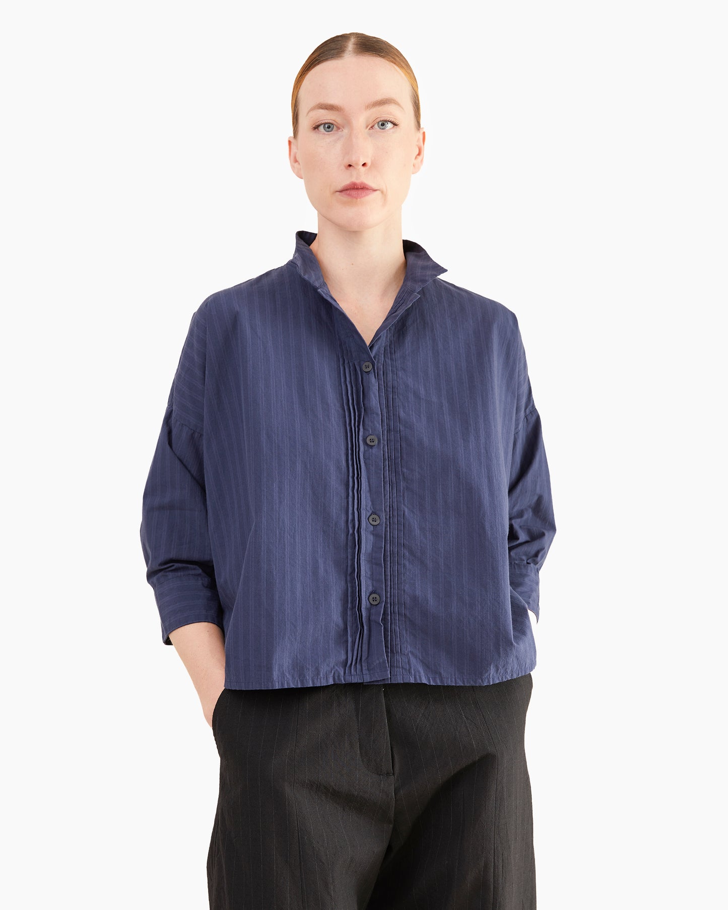 Bergfabel Women's Claudia Shirt in Blue Stripe