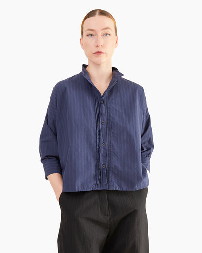Bergfabel Women's Claudia Shirt in Blue Stripe