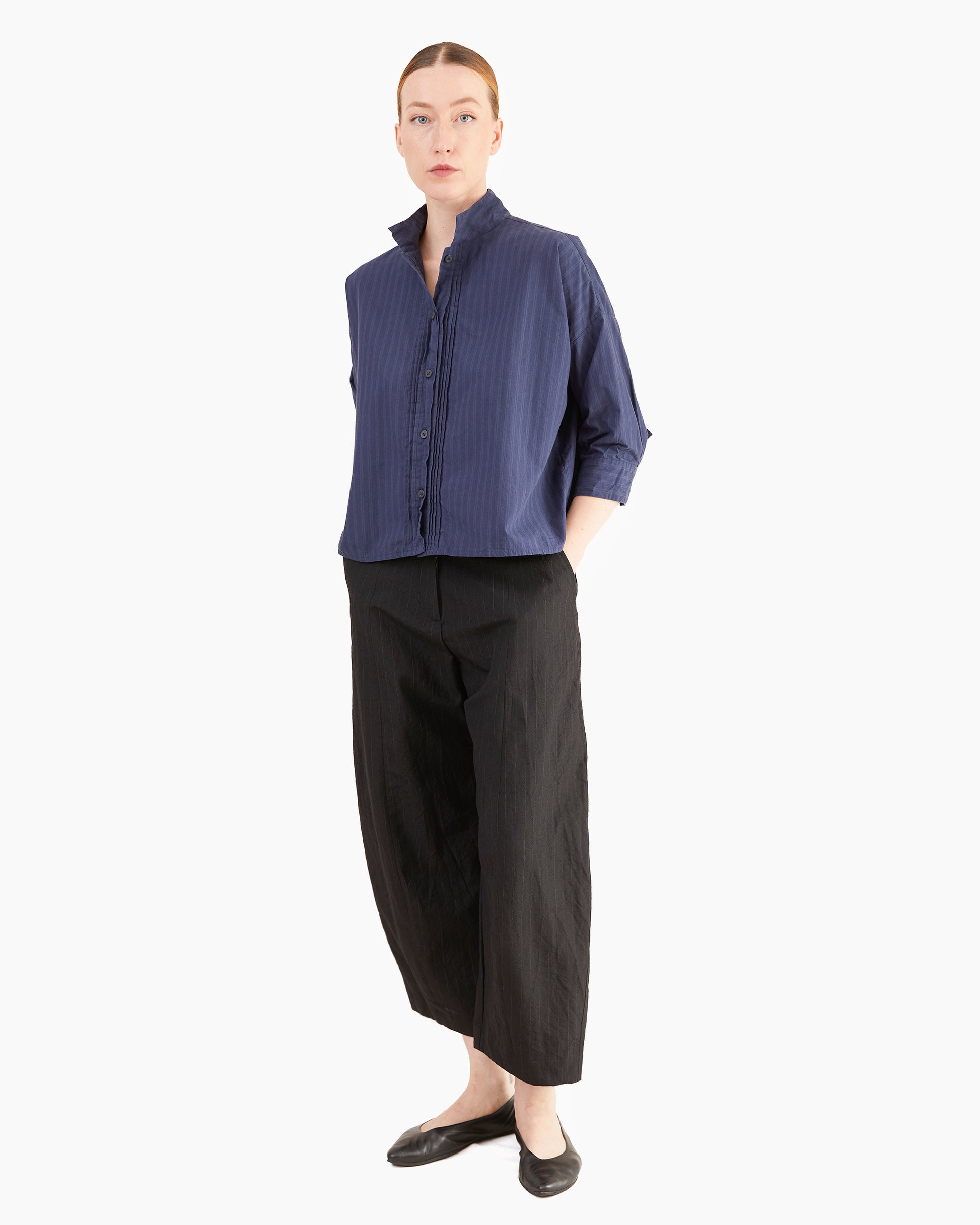 Bergfabel Women's Claudia Shirt in Blue Stripe
