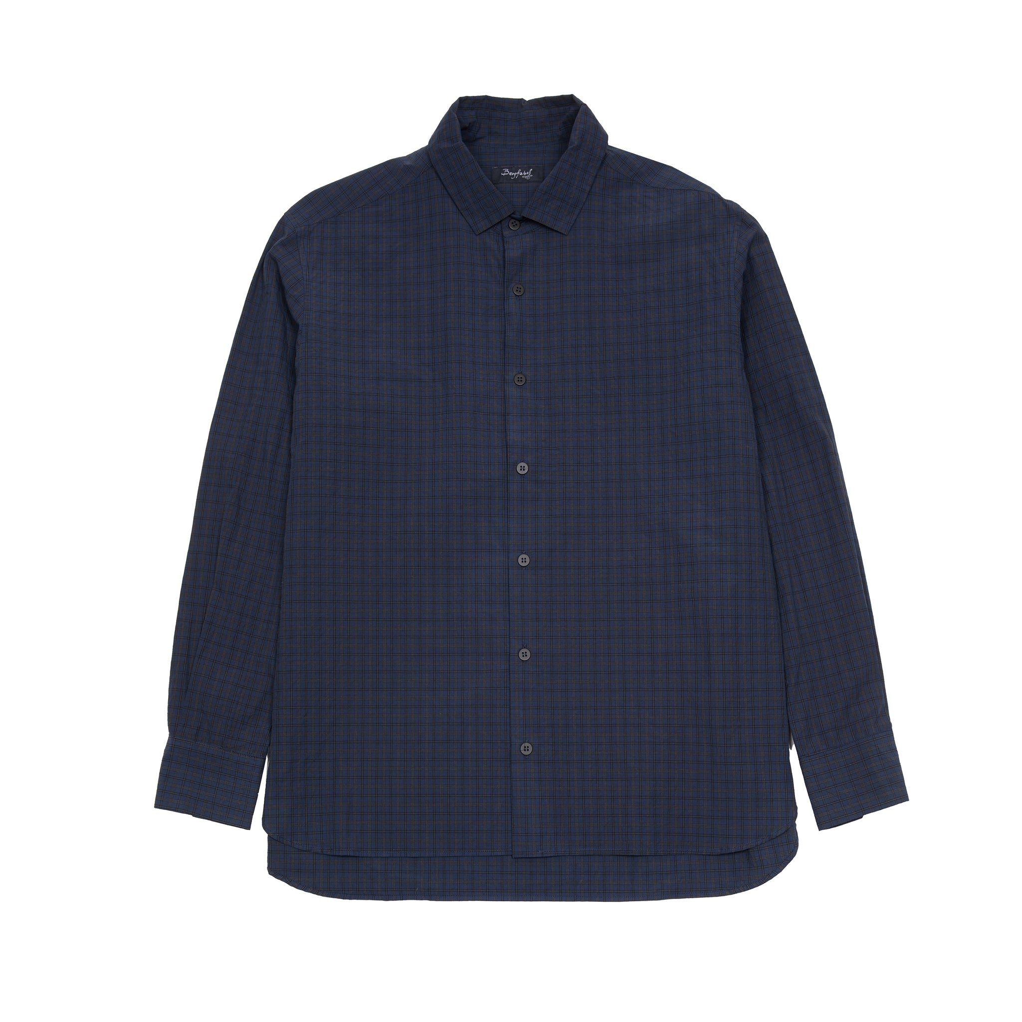 Bergfabel Farmer Shirt in Navy Check – Dick's Edinburgh Bergfabel Farmer Shirt in Navy Check – Dick's Edinburgh