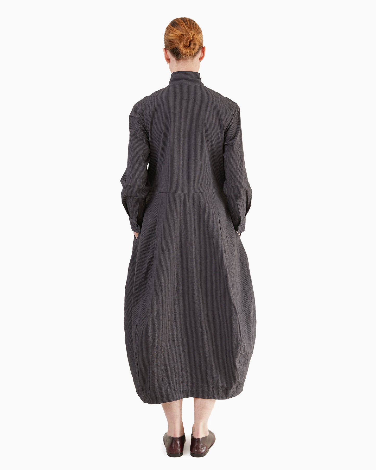 Bergfabel Women's Letty Dress in Grey Stripe