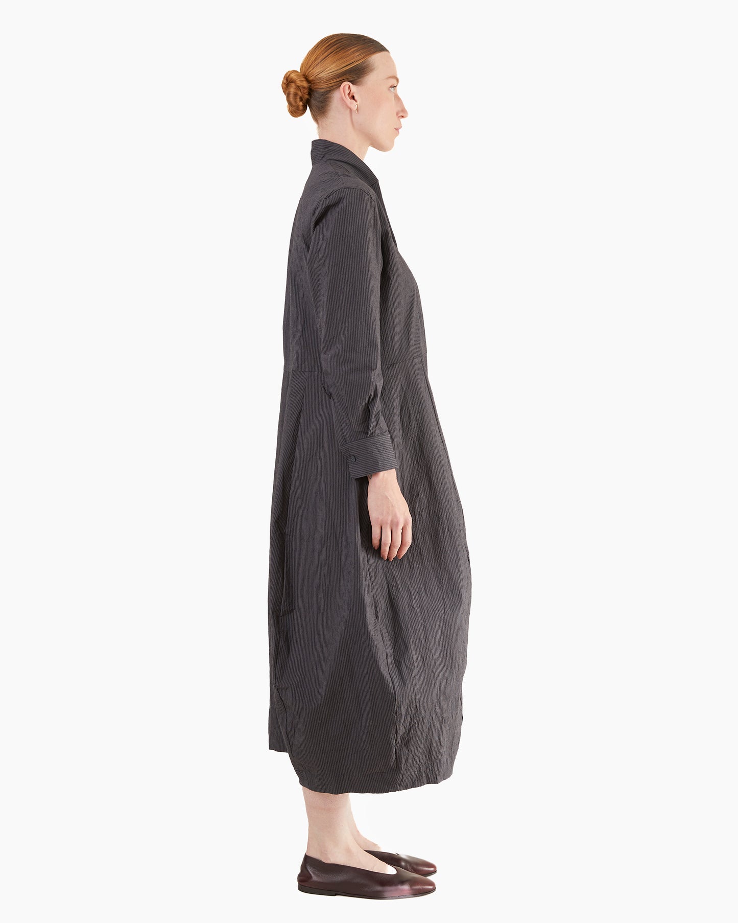 Bergfabel Women's Letty Dress in Grey Stripe