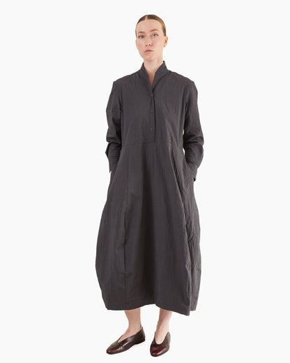 Bergfabel Women's Letty Dress in Grey Stripe