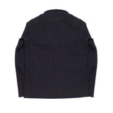 Bergfabel Wool Worker Shirt in Navy Brown Check