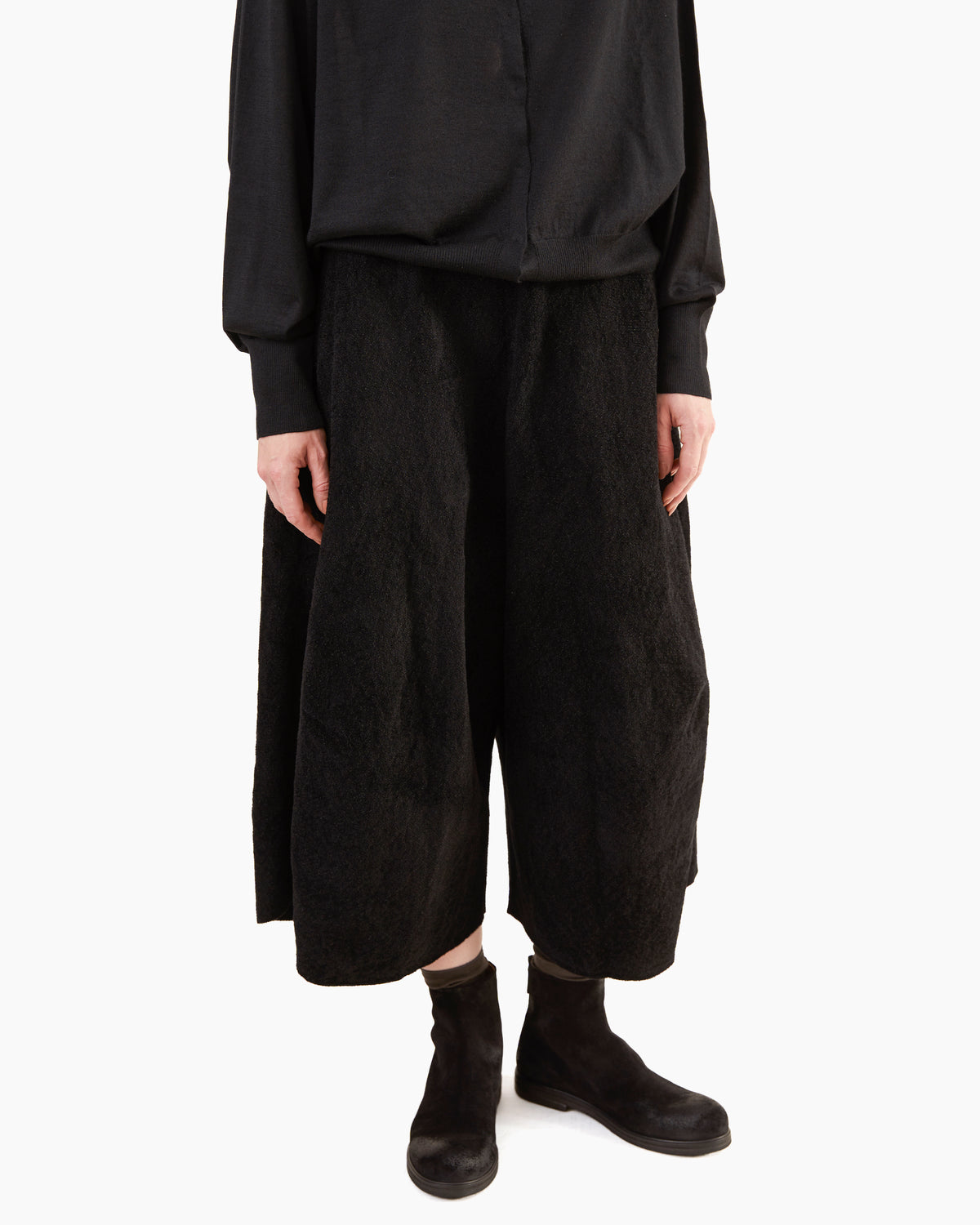 Boboutic Pebble Texture Skirt-Pants in Black