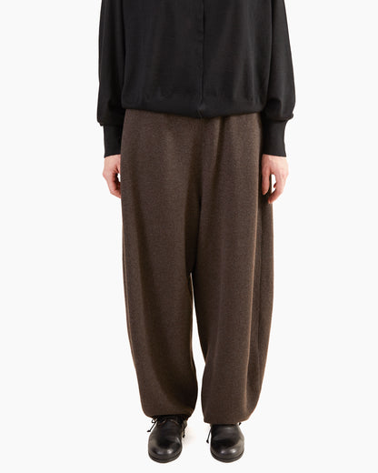 Boboutic Wool-Cashmere Trousers in Coffee/Grey