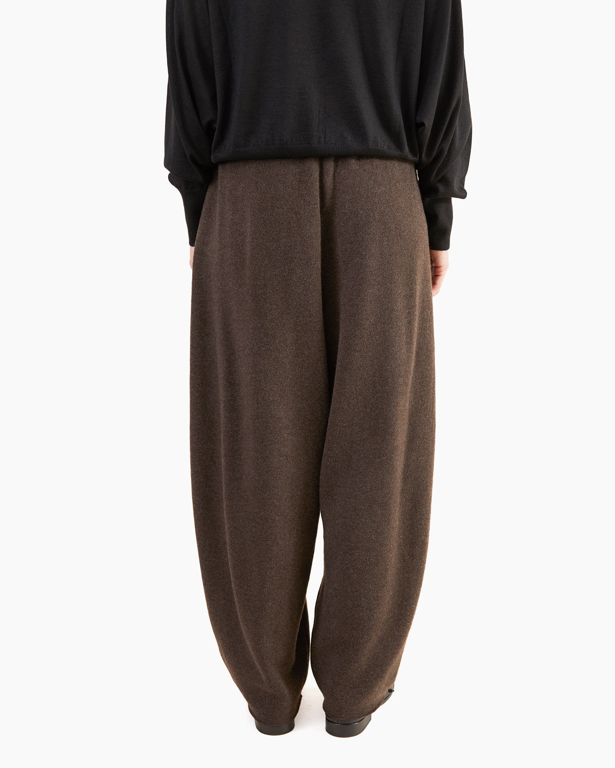 Boboutic Wool-Cashmere Trousers in Coffee/Grey
