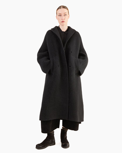 Boboutic Double Breasted Coat in Black