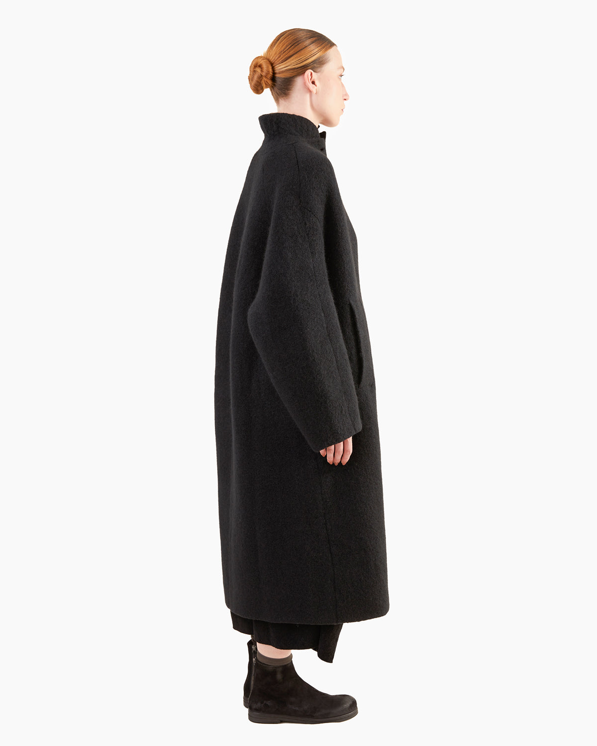 Boboutic Double Breasted Coat in Black
