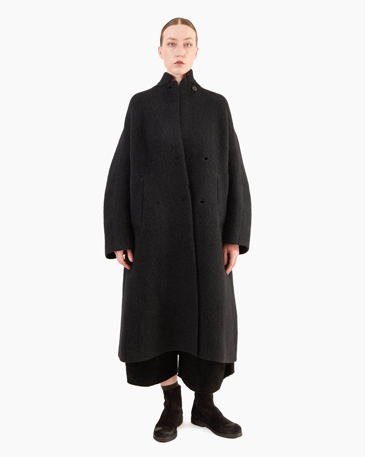 Boboutic Double Breasted Coat in Black