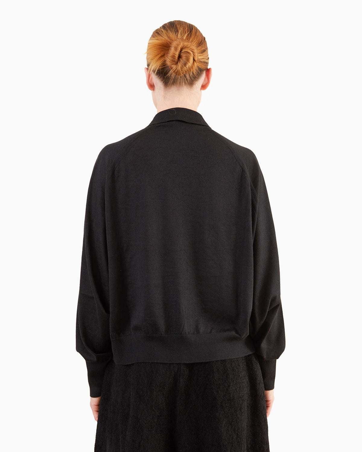 Boboutic Cashmere/Silk Raglan Shirt in Black