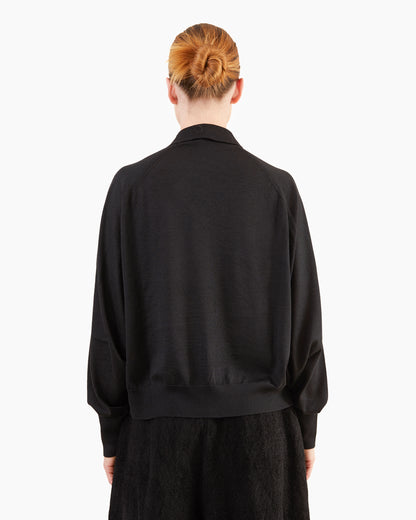 Boboutic Cashmere/Silk Raglan Shirt in Black