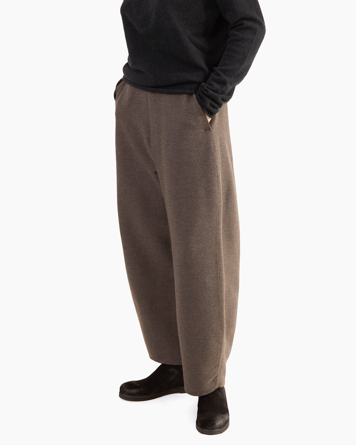 Boboutic Wool-Cashmere Trousers in Grey Moss
